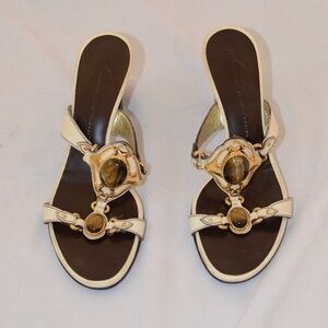 GIUSEPPE ZANOTTI GEM LEATHER HEELS